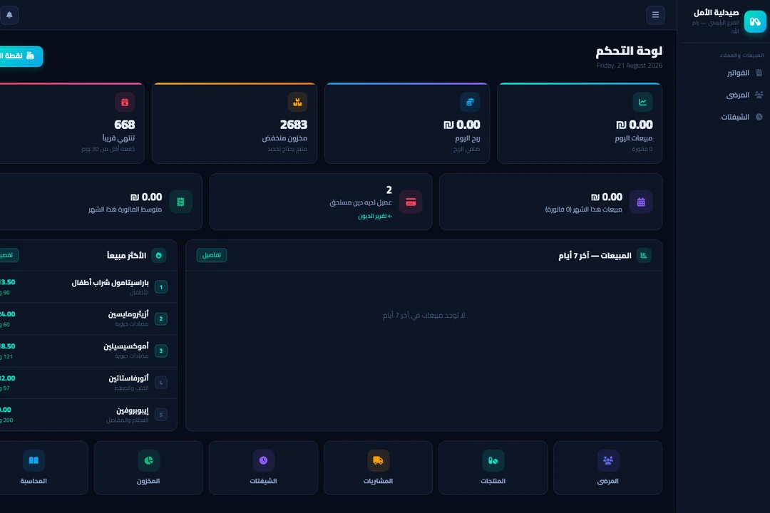 نظام نقاط البيع وإدارة الصيدليات